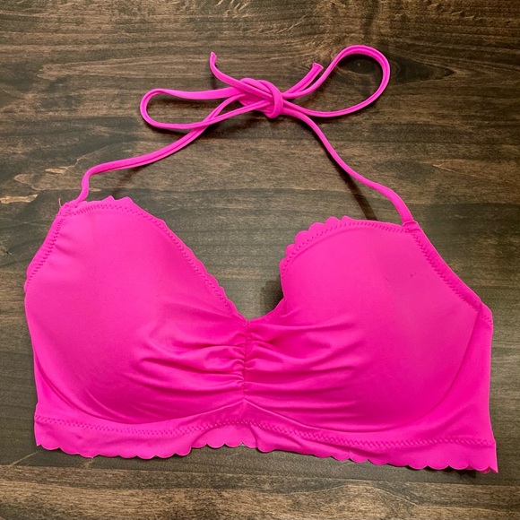 Victoria's Secret Pink Scalloped Bikini Top 34C - Picture 1 of 2